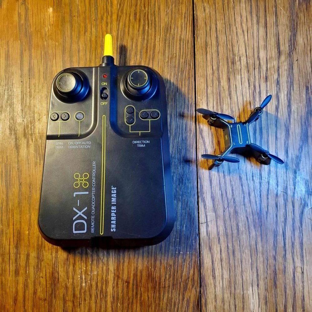 SHARPER IMAGE DX-1 Micro Drone Remote Controlled Quadcopter (no Charger) Used